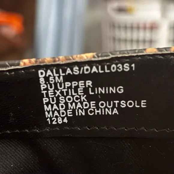 Bikercore Orange & Black Faux Snakeskin Ankle Boots by Steve Madden | Size 8.5 - Picture 8 of 11